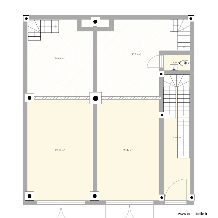 Magasin. Plan de 0 pièce et 0 m2