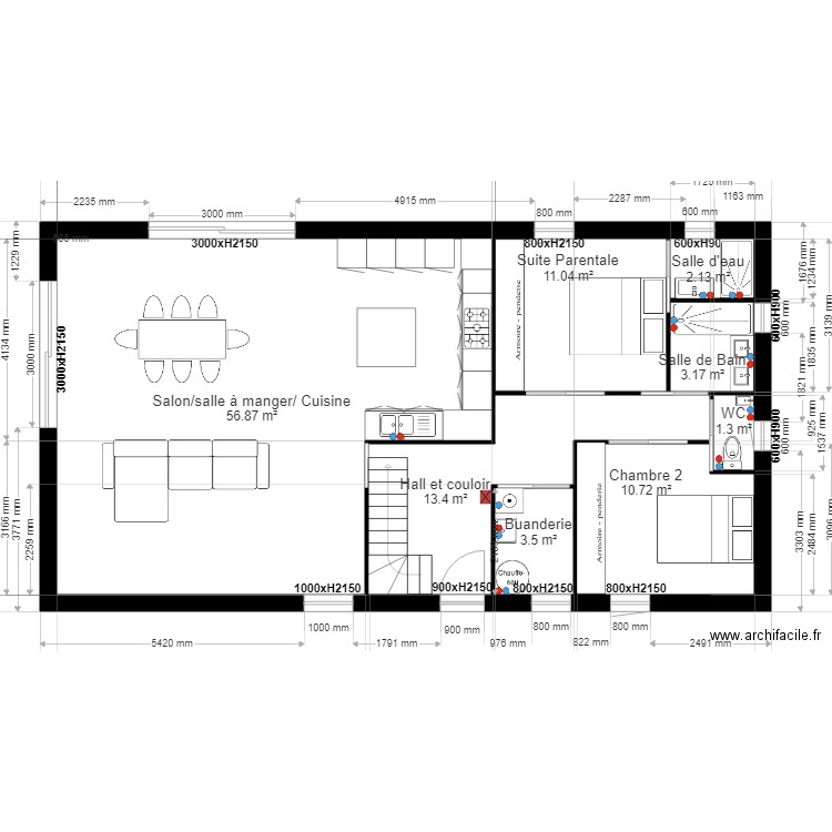 maison t5 comble. Plan de 0 pièce et 0 m2