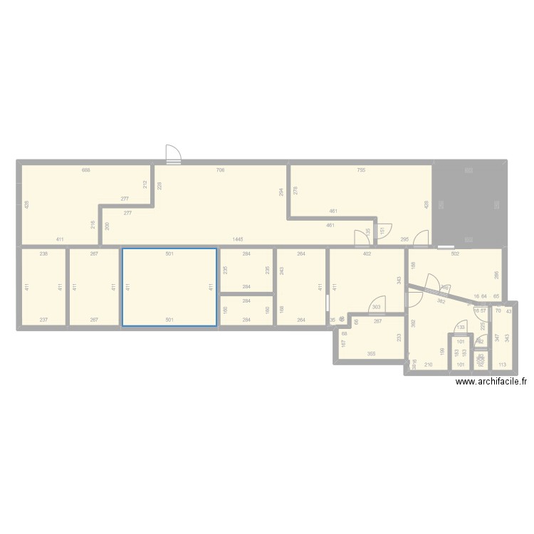 Ferme Cerf Cons 000. Plan de 0 pièce et 0 m2