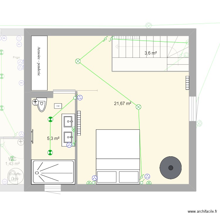 PALASY BRU - Pigeonnier. Plan de 7 pièces et 79 m2