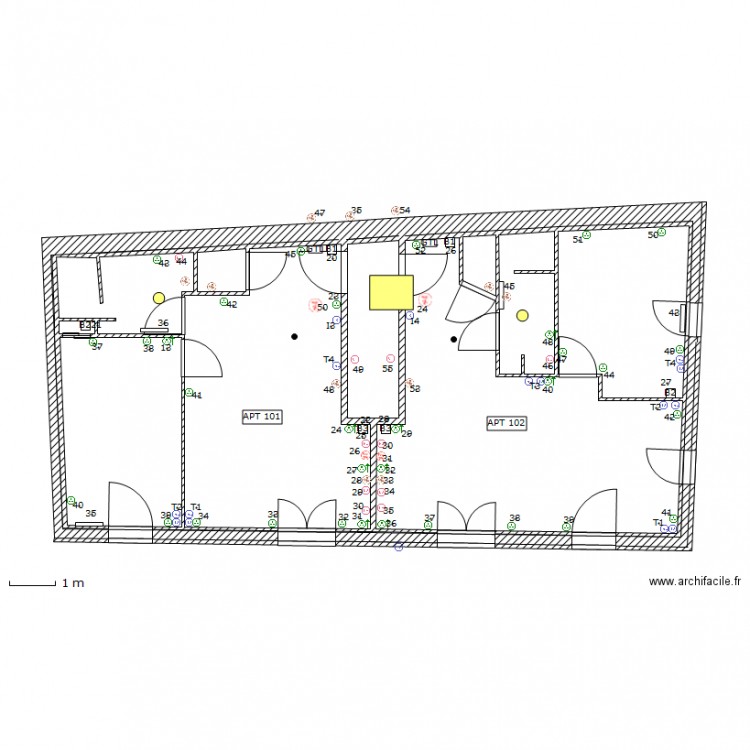 1 etage prise de courant. Plan de 0 pièce et 0 m2