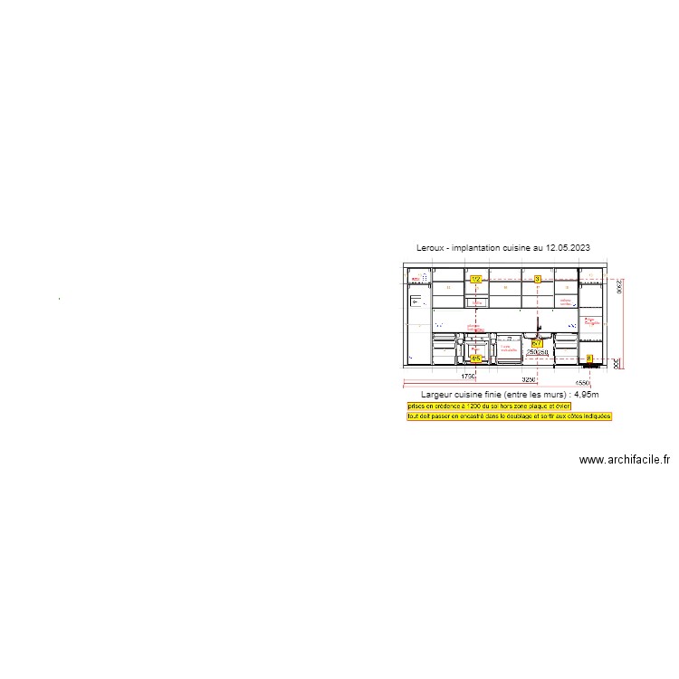 LEROUX plan cuisine 12.05.2023.. Plan de 0 pièce et 0 m2