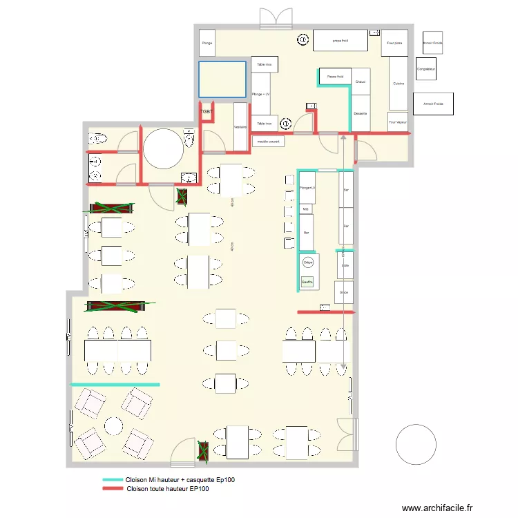 PROJET CUISINE RDC2. Plan de 