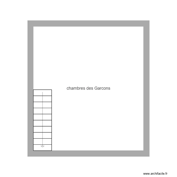 chambres des garcons. Plan de 