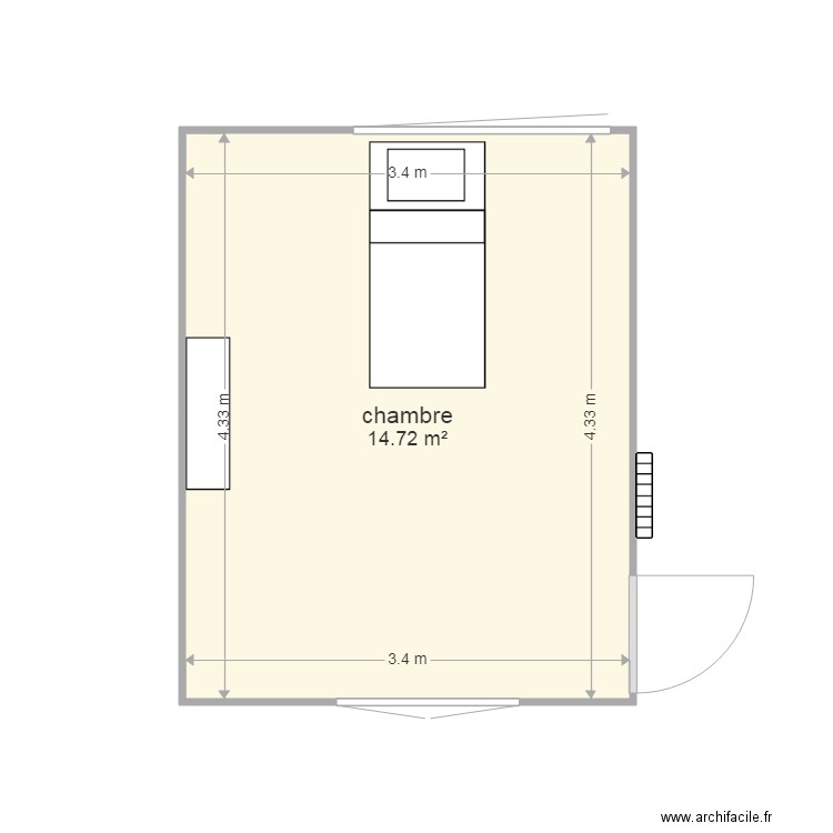 chambre. Plan de 0 pièce et 0 m2