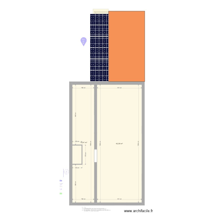 albi en etage. Plan de 27 pièces et 305 m2