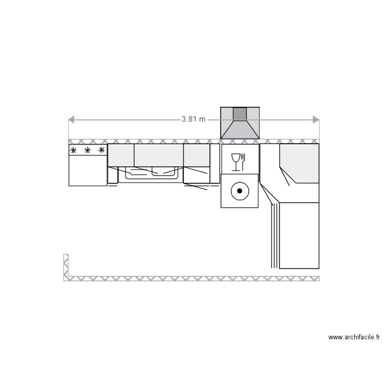 Cuisine Pontfa. Plan de 0 pièce et 0 m2