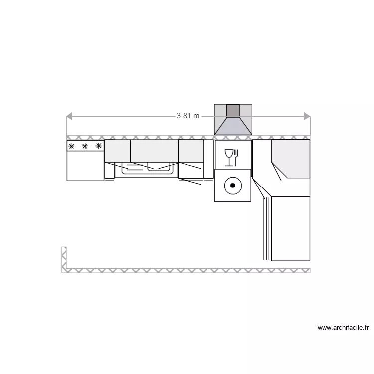 Cuisine Pontfa. Plan de 