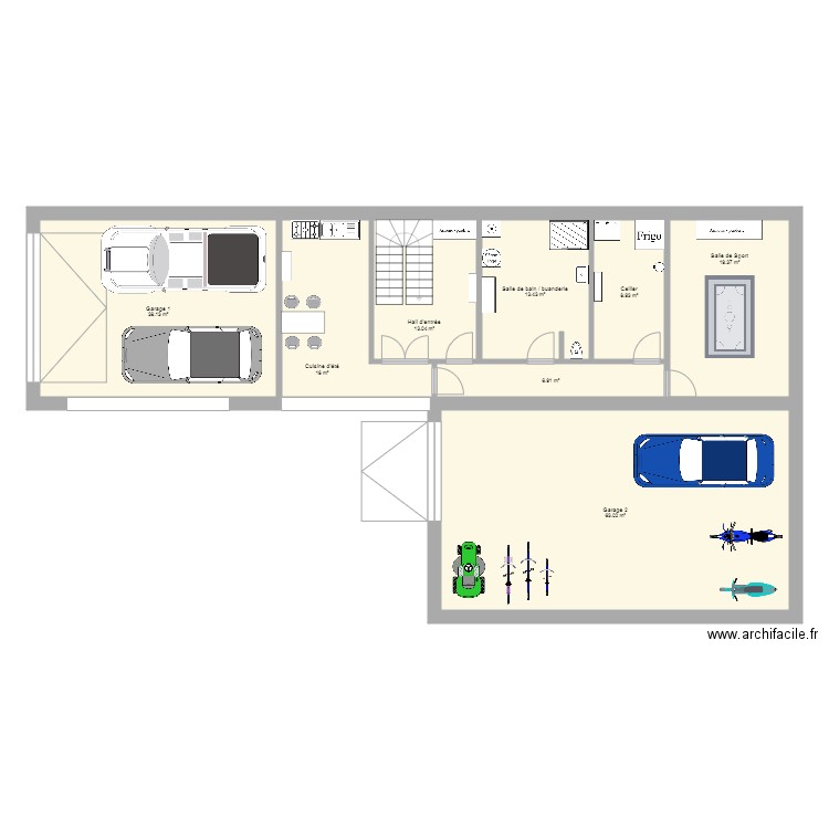 residence principale niveau 1 v5. Plan de 0 pièce et 0 m2