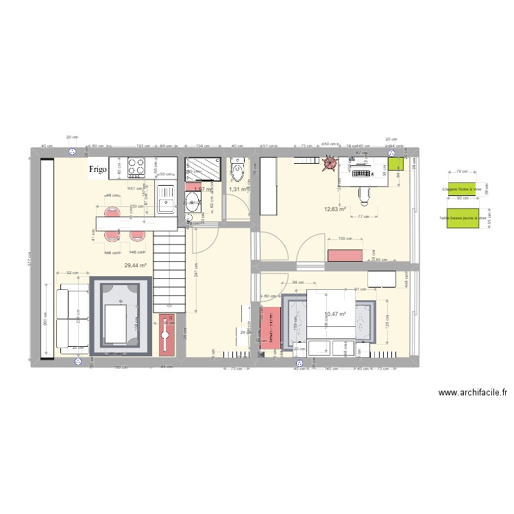 Plan-chambre-inversee. Plan de 0 pièce et 0 m2