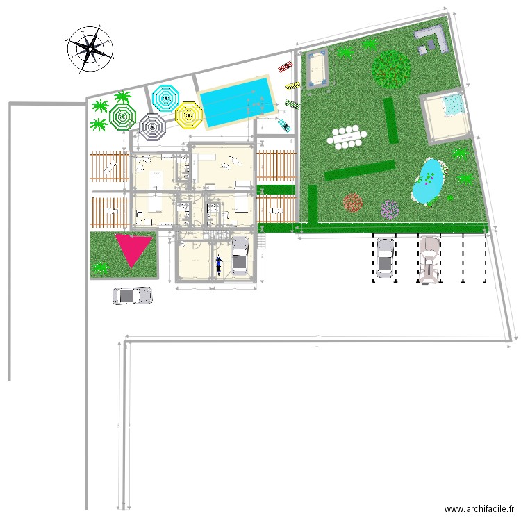 Etage. Plan de 12 pièces et 157 m2