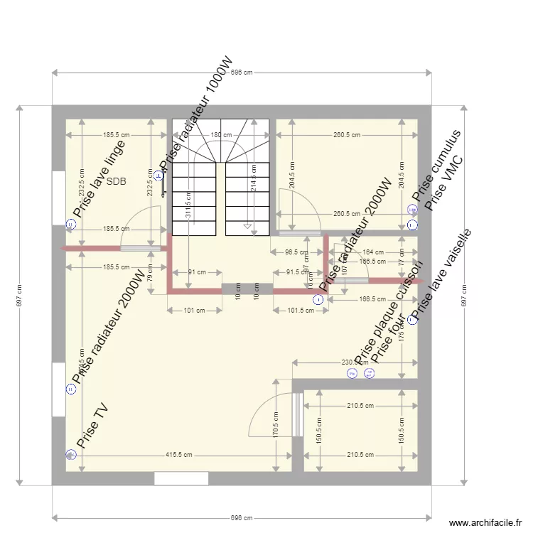 Maison cachan SS électricité spécialisée. Plan de Maison cachan SS électricité spécialisée. Plan de