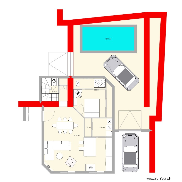 bas1 maison Cruzy 01092019. Plan de 0 pièce et 0 m2