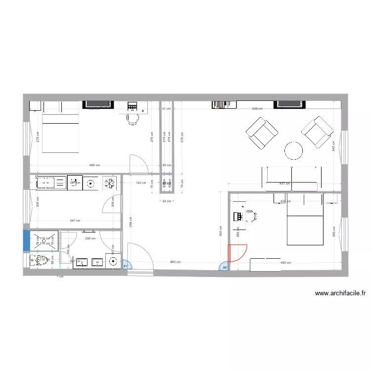 Appartement ies S10. Plan de 