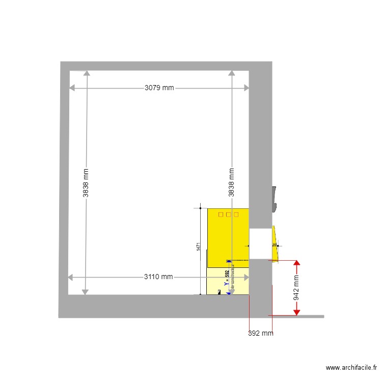 COUPE EXISTANT BERRE L'ETANG 562R. Plan de 0 pièce et 0 m2