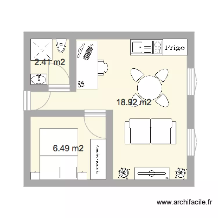Chambre standard 30m2. Plan de Chambre standard 30m2. Plan de