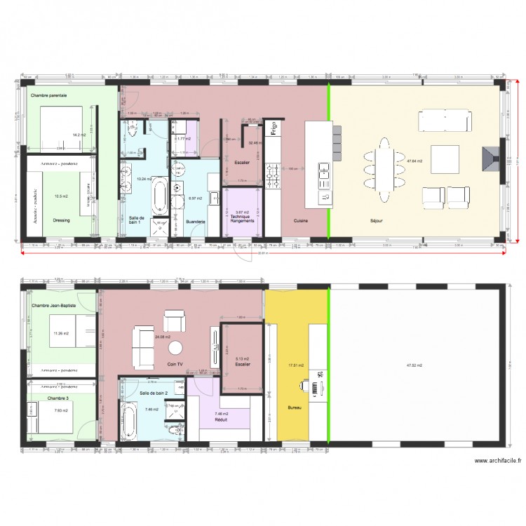 Plandeuxetages. Plan de 0 pièce et 0 m2