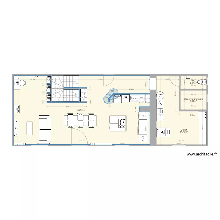 Monein RDC Projet 3 granul&eacute;. Plan de 