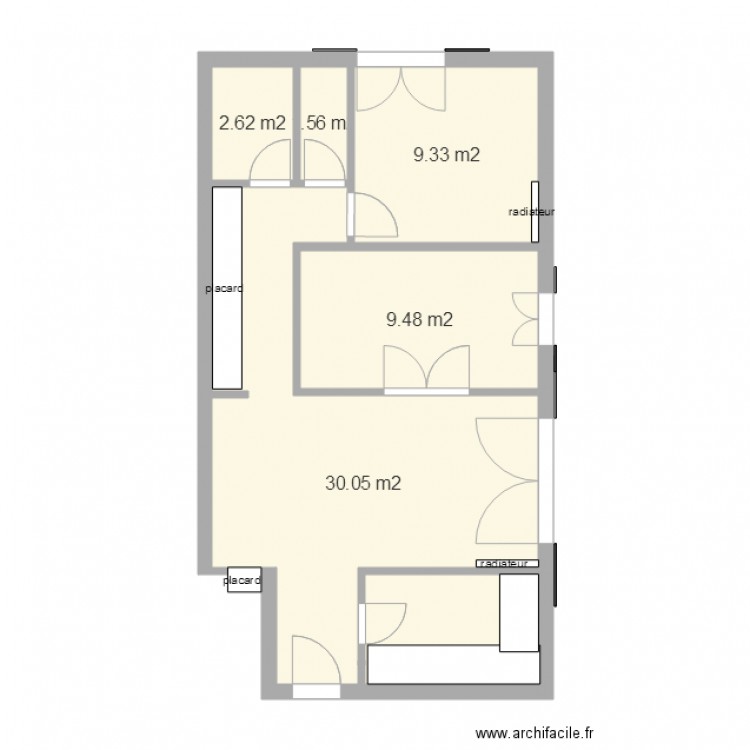 appart actuel. Plan de 0 pièce et 0 m2