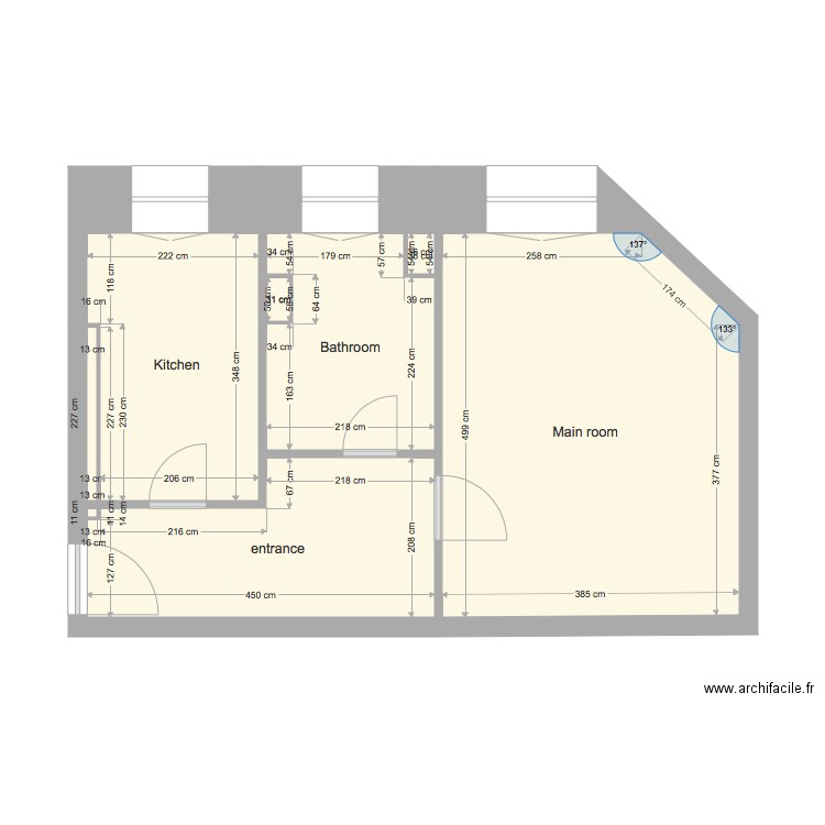 SCHI6 1 Zimmer Bestand. Plan de 0 pièce et 0 m2