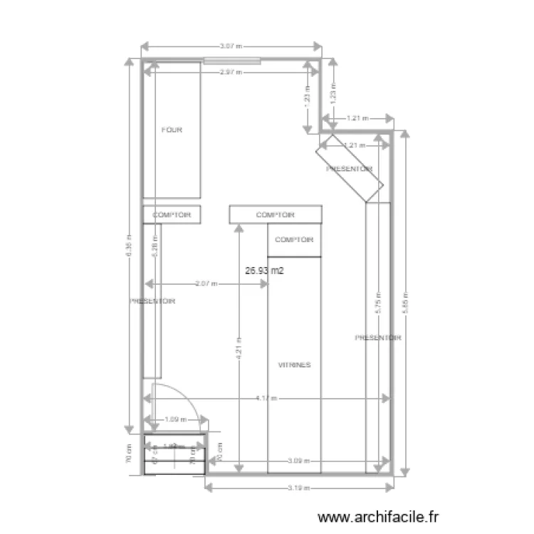 BOULANGERIE CHAUMETTE SAINT JEAN DE BRAYE. Plan de 