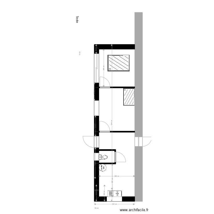 HUBERT Antoine extension . Plan de 0 pièce et 0 m2