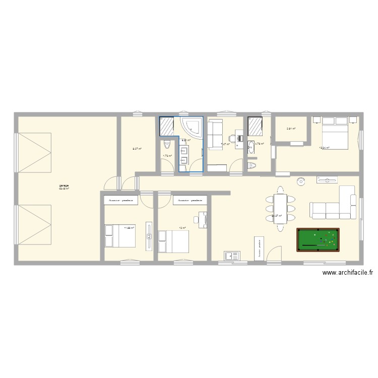 maison. Plan de 0 pièce et 0 m2