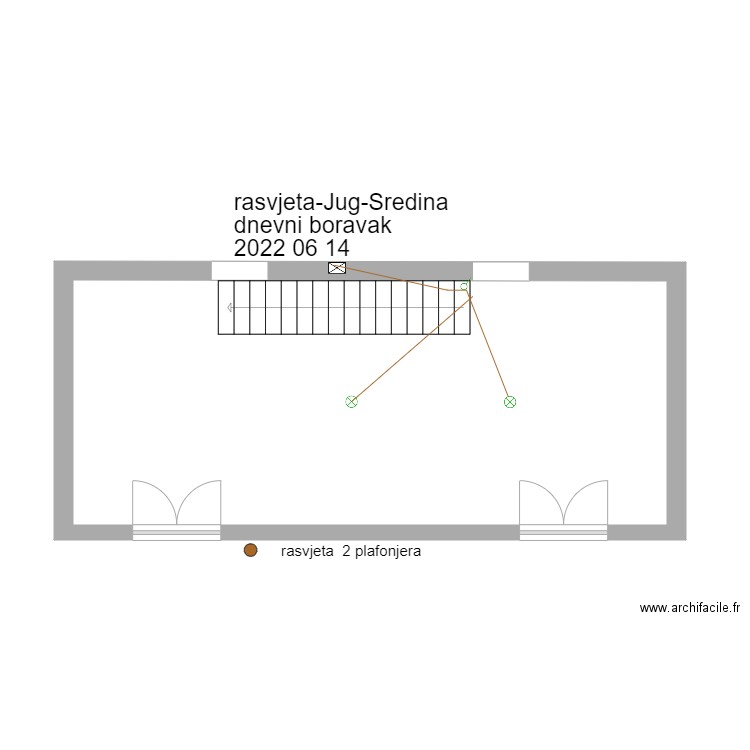 plan-Rasvjeta-Jug-Sredina. Plan de 0 pièce et 0 m2