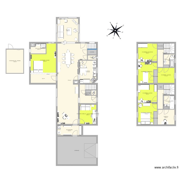 Maison Projet avec modfications 2. Plan de 33 pièces et 246 m2