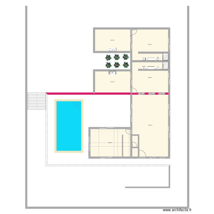 Plan 3. Plan de 6 pièces et 185 m2