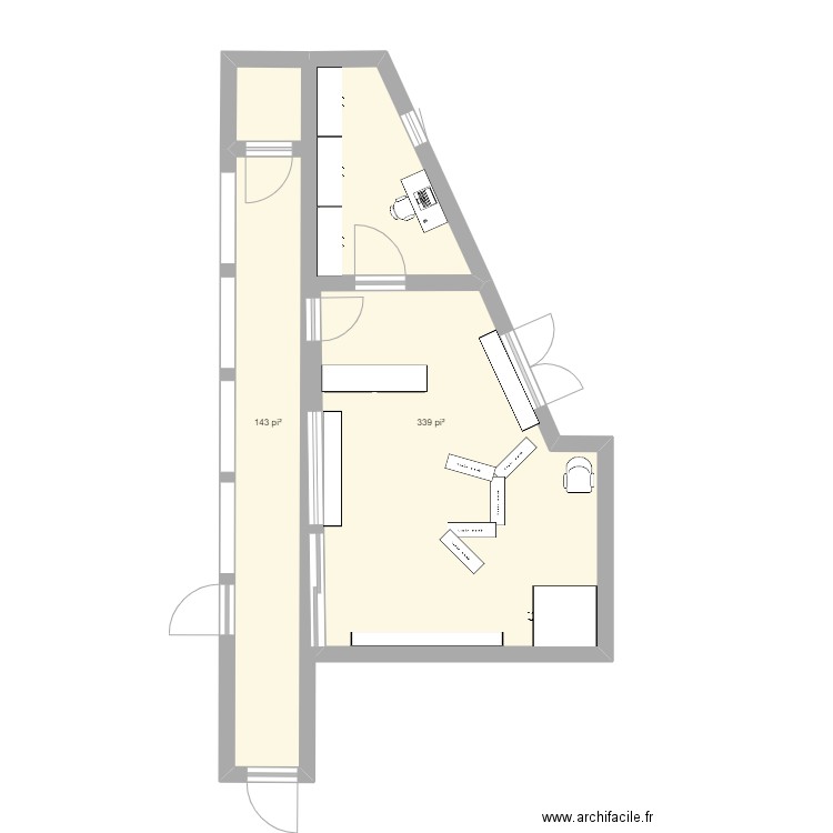 Friperie- flux de circulation. Plan de 0 pièce et 0 m2