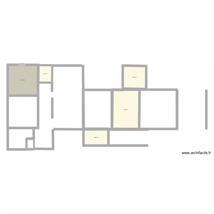 MAISON BRUAILLES. Plan de 5  et 47 m²