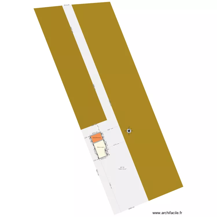 Plan masse Thibaut agrandissement. Plan de 