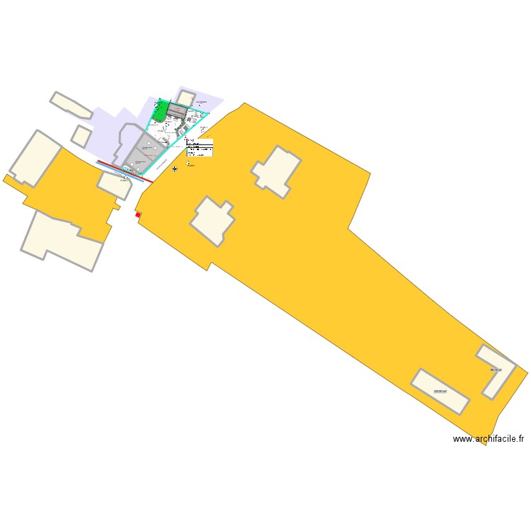 masse . Plan de 12 pièces et 1275 m2