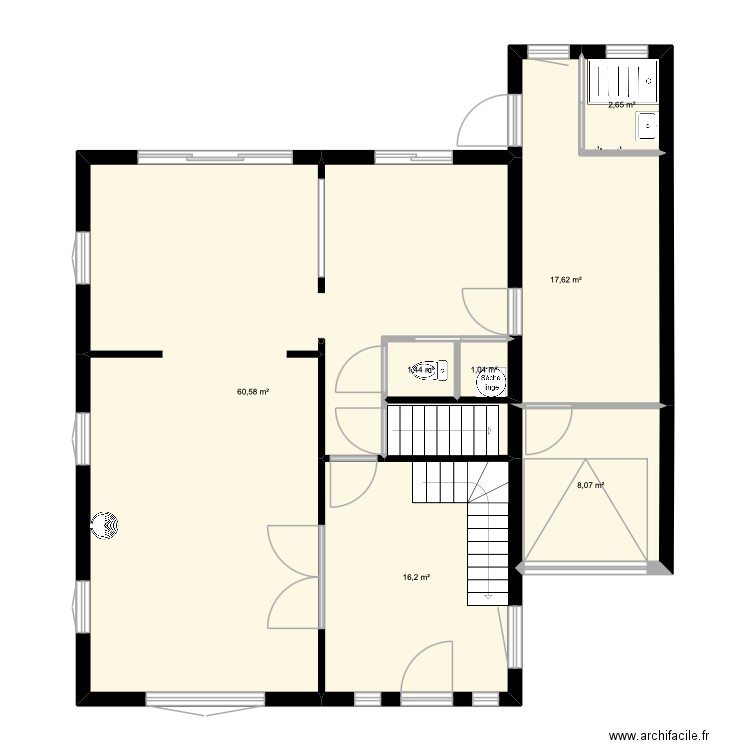 Elec RDC. Plan de 7 pièces et 108 m2