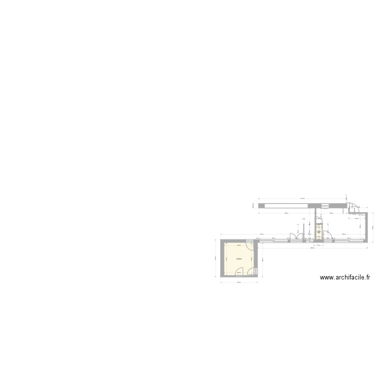 Talon plan pour menuiseries façade sud. Plan de 0 pièce et 0 m2