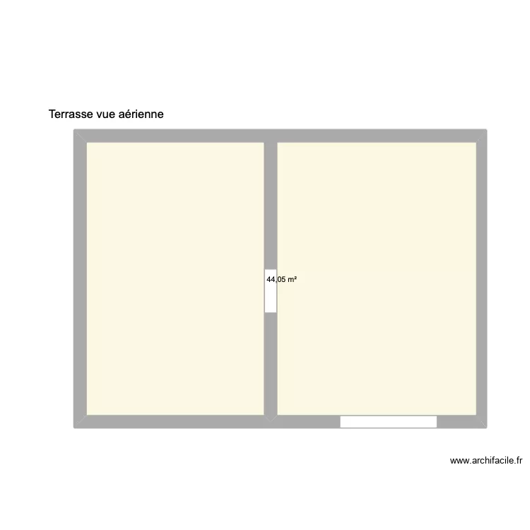 terrasse vue a&eacute;rienne. Plan de 