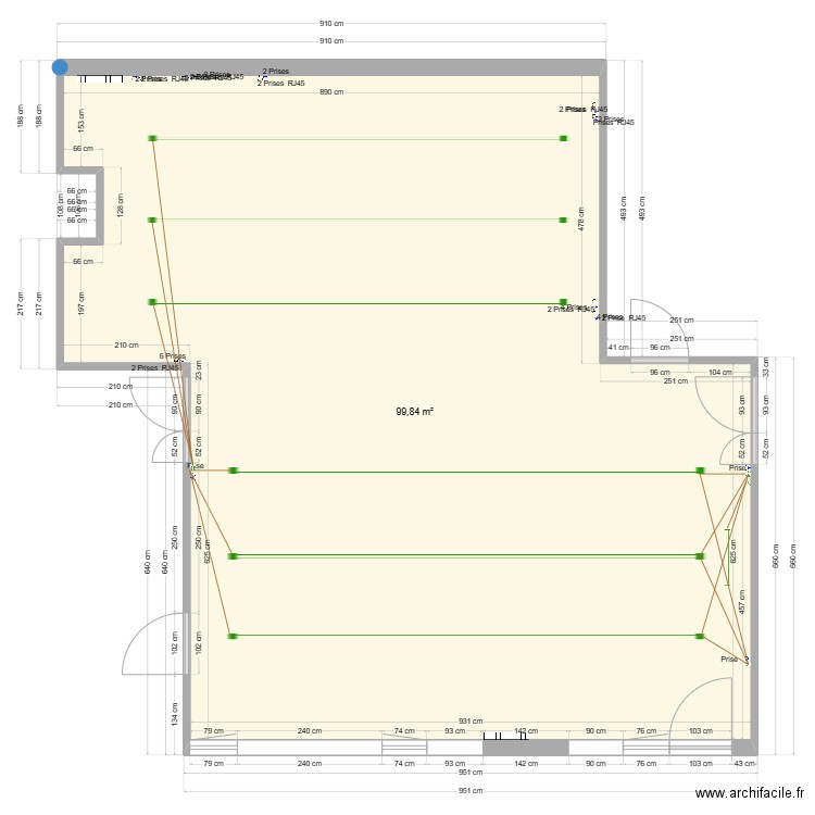 DORANGE Alexandre plan labo v3. Plan de 1 pièce et 100 m2