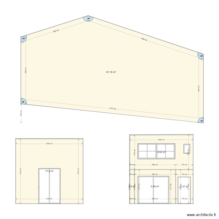 facade cenon. Plan de 0 pièce et 0 m2