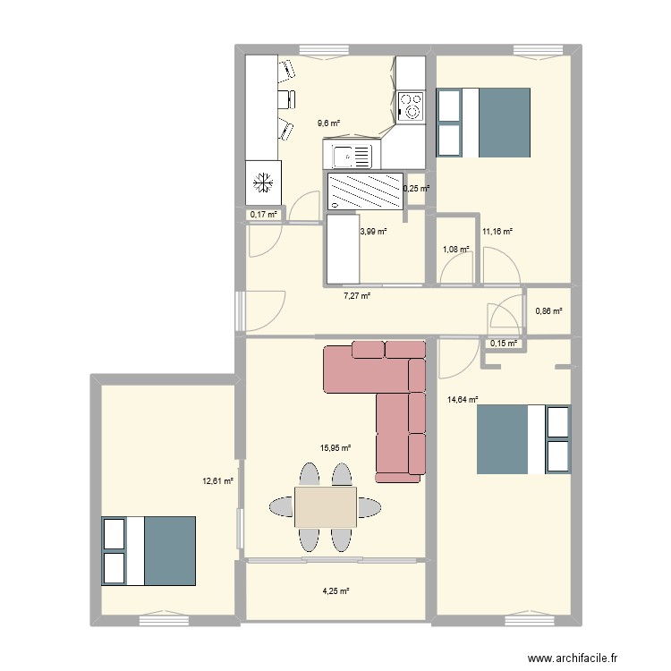 ALTINISIK. Plan de 13 pièces et 82 m2