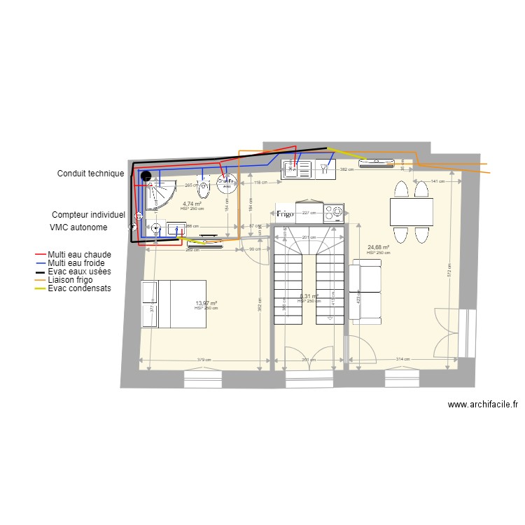 Métrés. Plan de 0 pièce et 0 m2