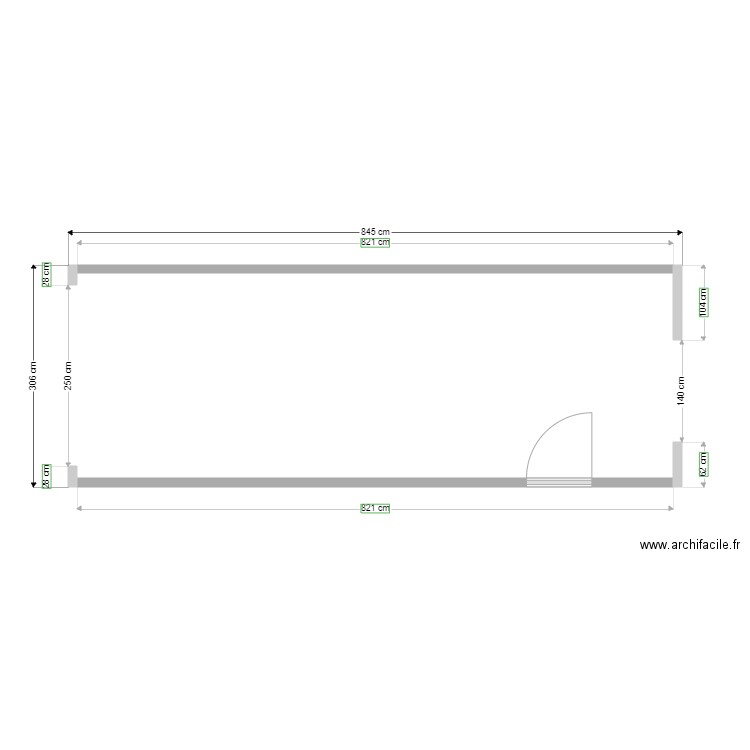 Plan Garage Lisse basse. Plan de 0 pièce et 0 m2