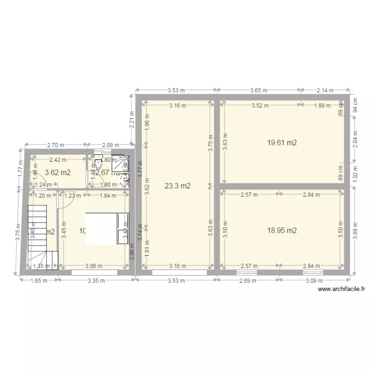 extension sud RDC développé. Plan de extension sud RDC développé. Plan de