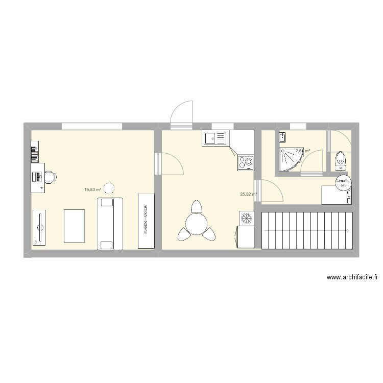 the second rdc aménagé. Plan de 0 pièce et 0 m2