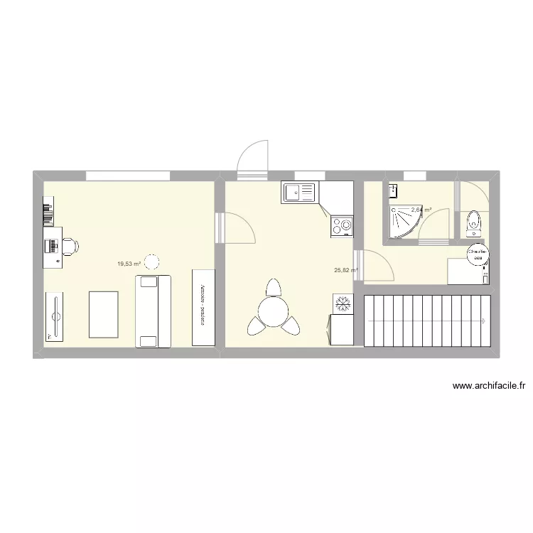 the second rdc am&eacute;nag&eacute;. Plan de 