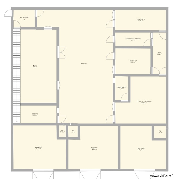 Solution 1 Pikine Saint Louis. Plan de 0 pièce et 0 m2