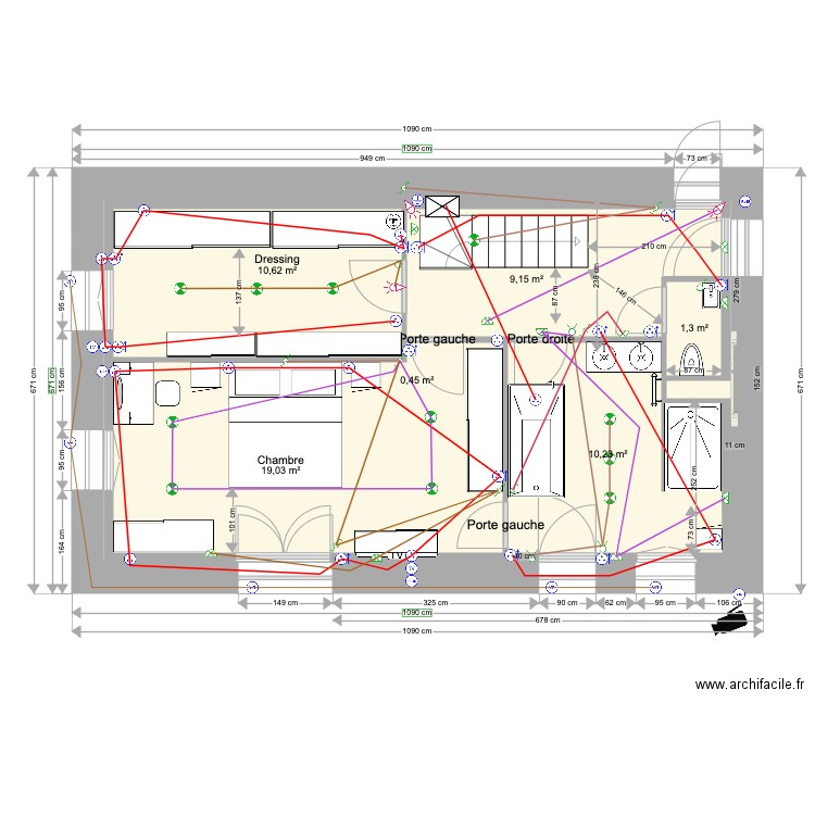 ANAIS BAT1 RDC ELEC 18 01 2023 essai wc. Plan de 0 pièce et 0 m2