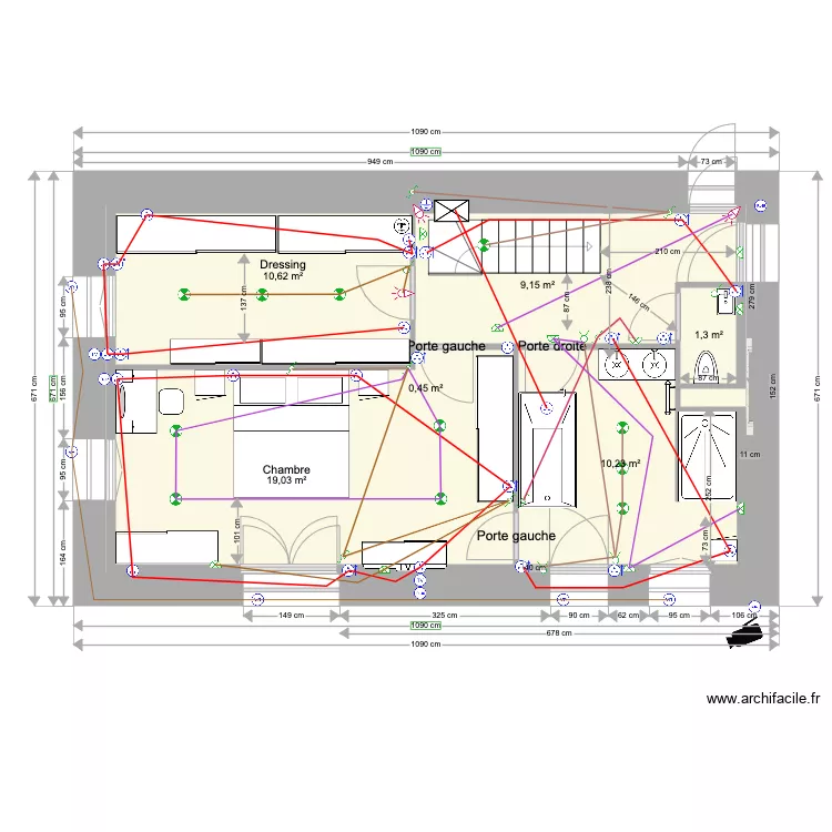 ANAIS BAT1 RDC ELEC 18 01 2023 essai wc. Plan de 