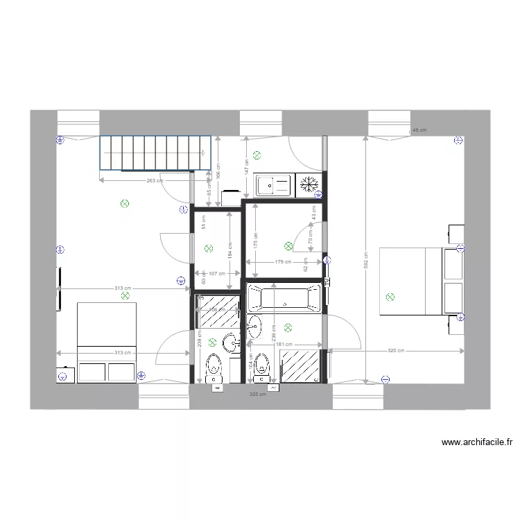 appartement Gournay 4. Plan de 