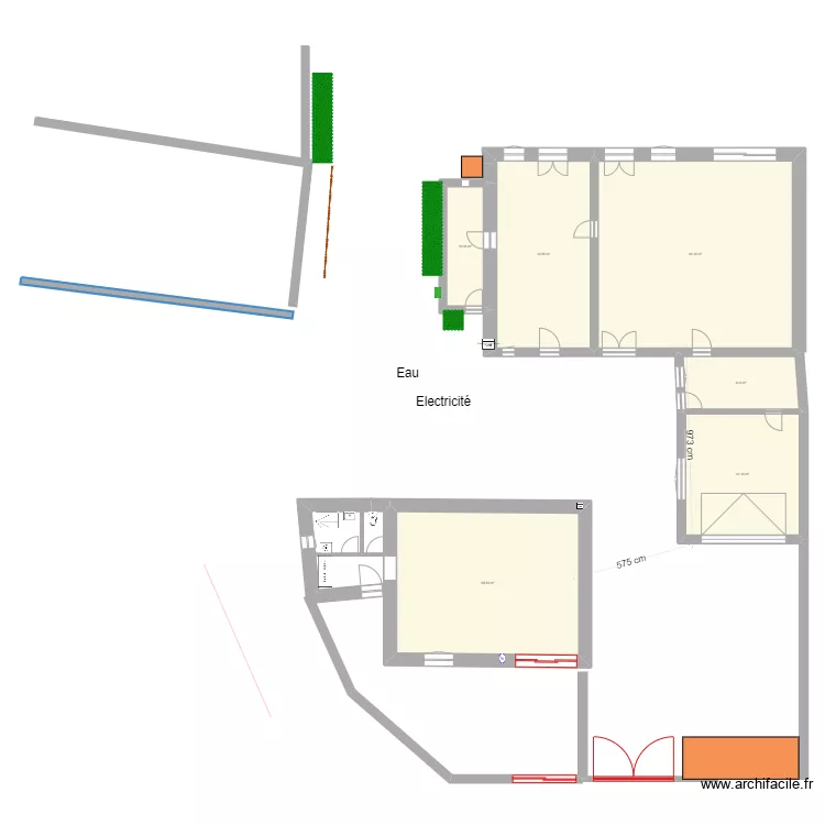 vue enseble maison grange. Plan de vue enseble maison grange. Plan de